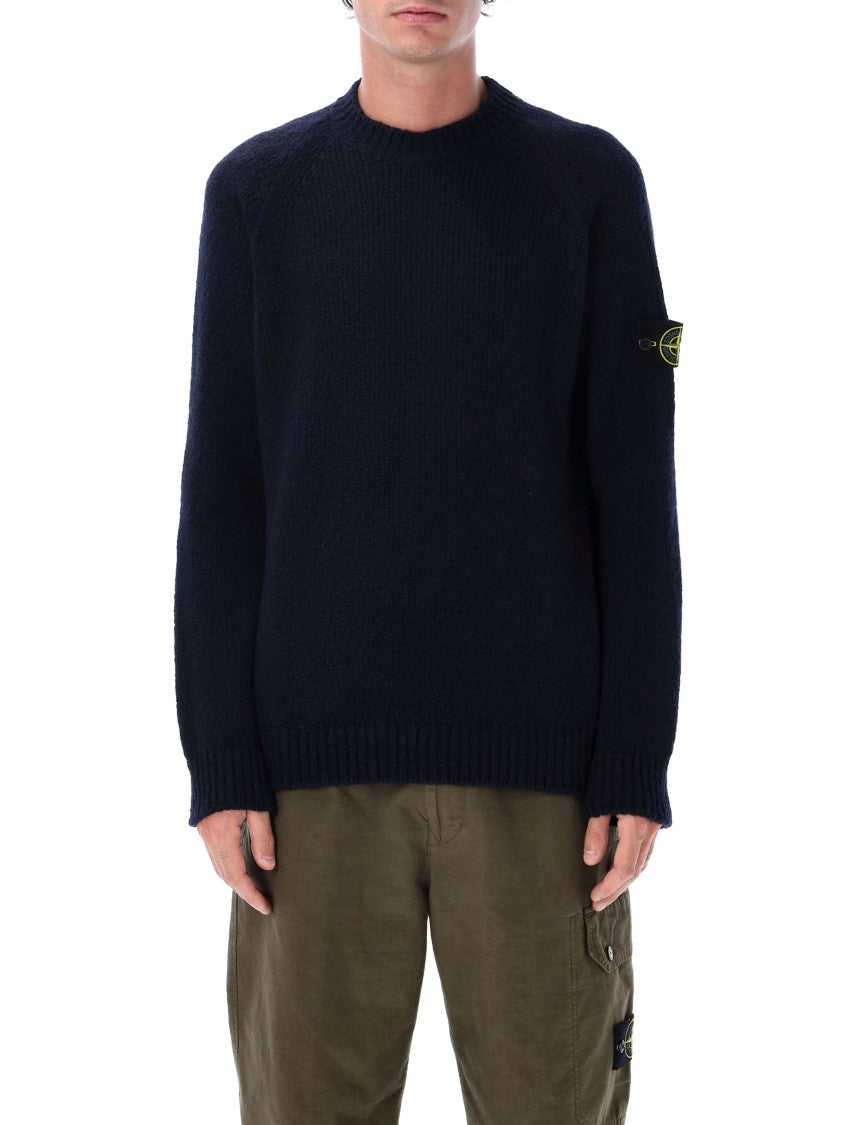 Stone Island Mouliné Wool Raglan Sweater