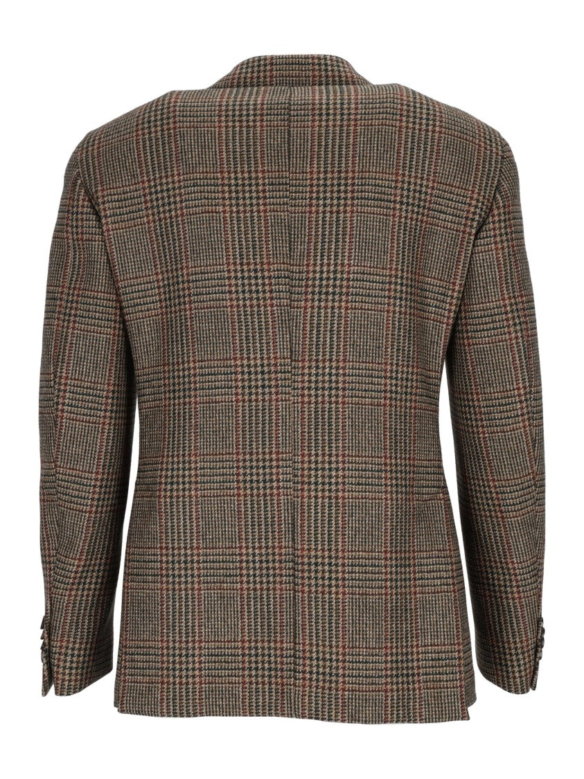 Luigi Bianchi Sartoria Drop 7 Double-Breasted Checkered Blazer