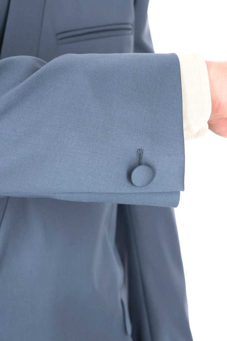 Kenzo Tailored Kimono Double-Breasted Virgin Wool Jacket