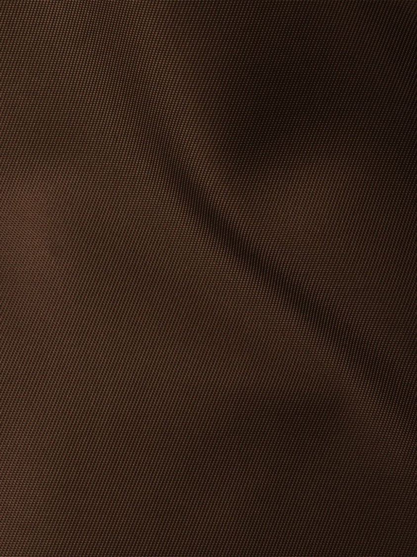 Prada Brown Minimalist Drawstring Leather Accent Tote Bag