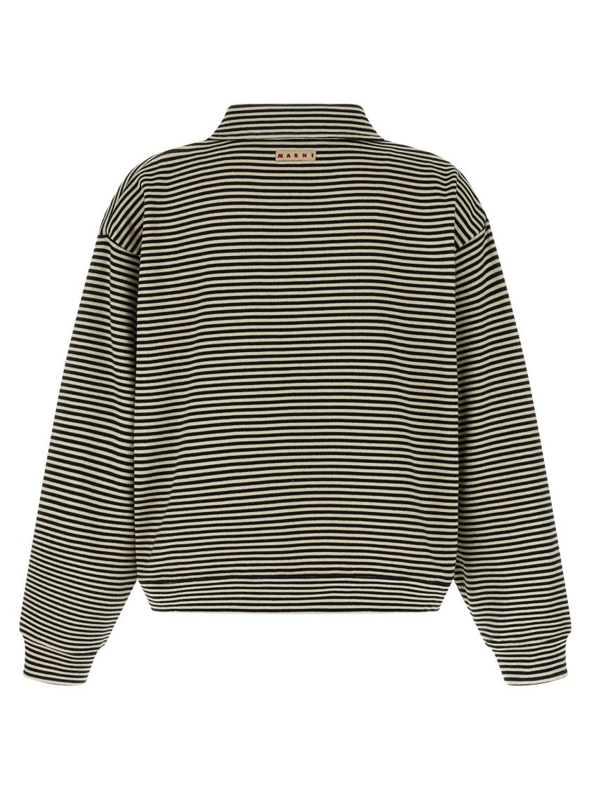 Marni Striped Polo Sweatshirt