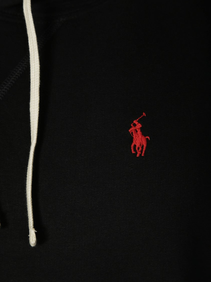 Polo Ralph Lauren Classic Black Hoodie With Embroidered Logo