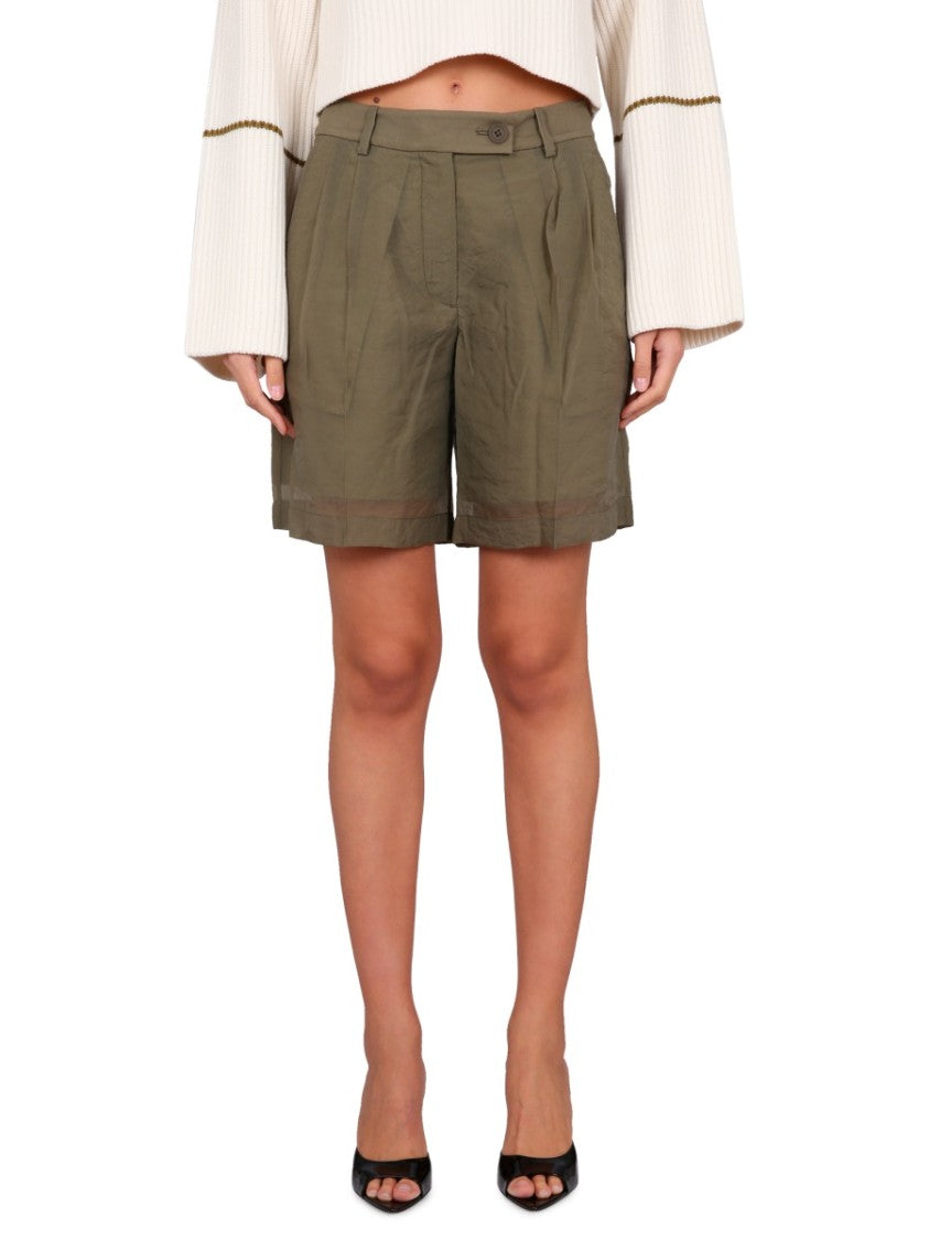 Helmut Lang Tailored Shorts With Transparent Hem
