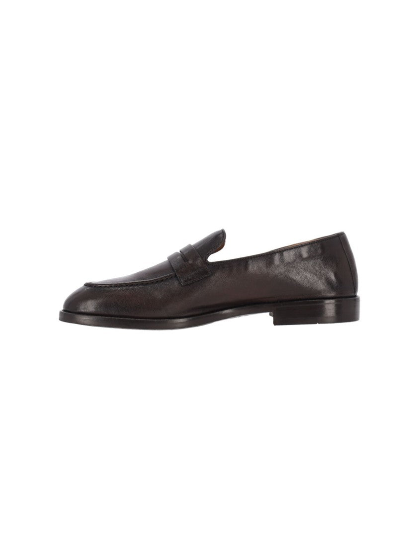 Alexander Hotto Dark Brown Leather Loafers