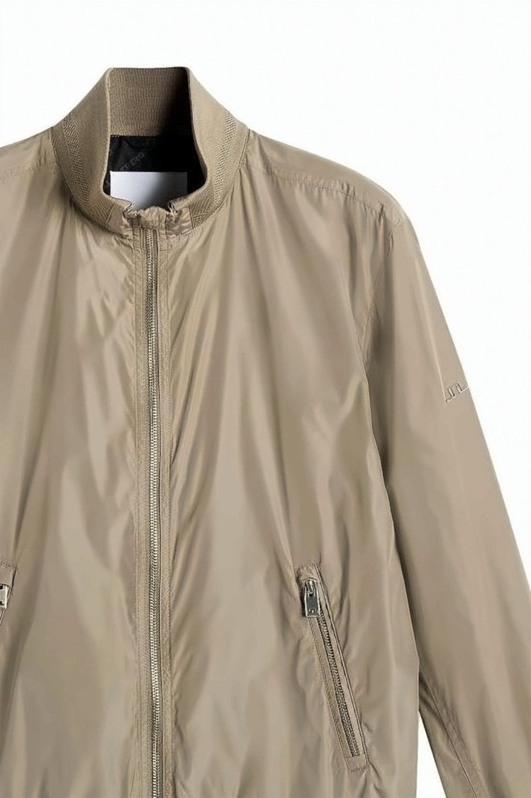 J Lindeberg Zip-Up Matte Finish Casual Jacket With Ribbed Details