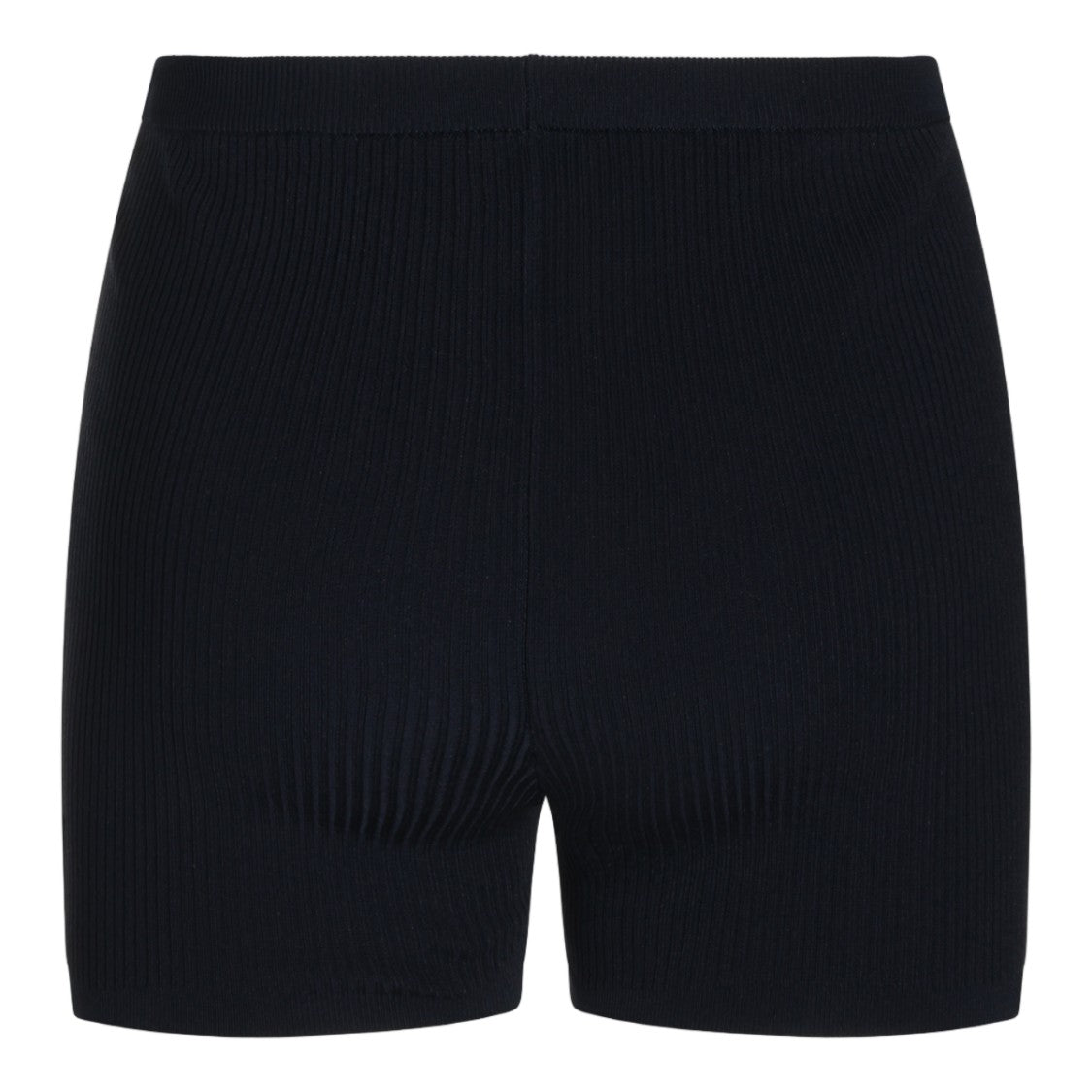 Saint Laurent High-Waist Ribbed Fitted Shorts