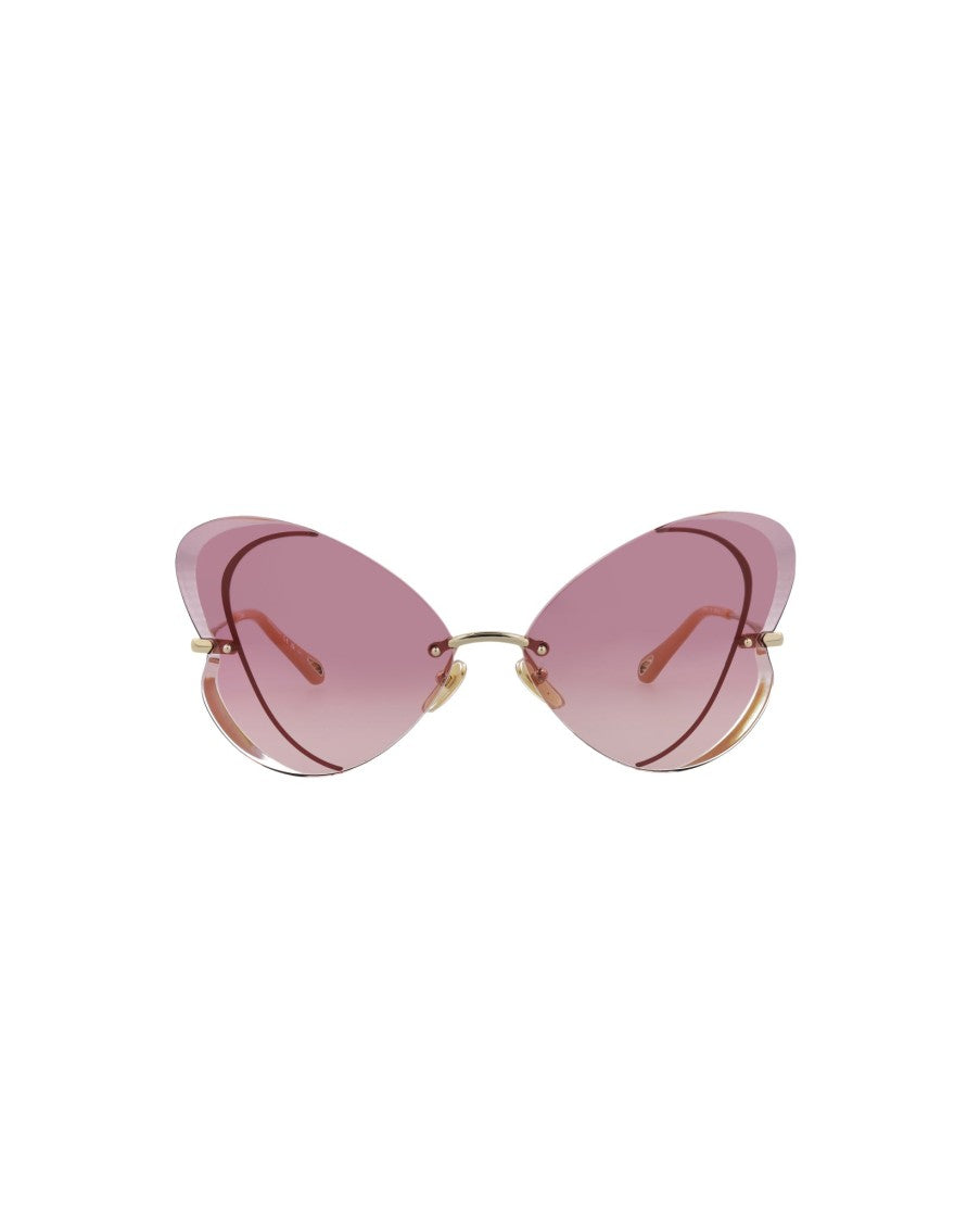 Chloé Cat Eye-Frame Metal Sunglasses