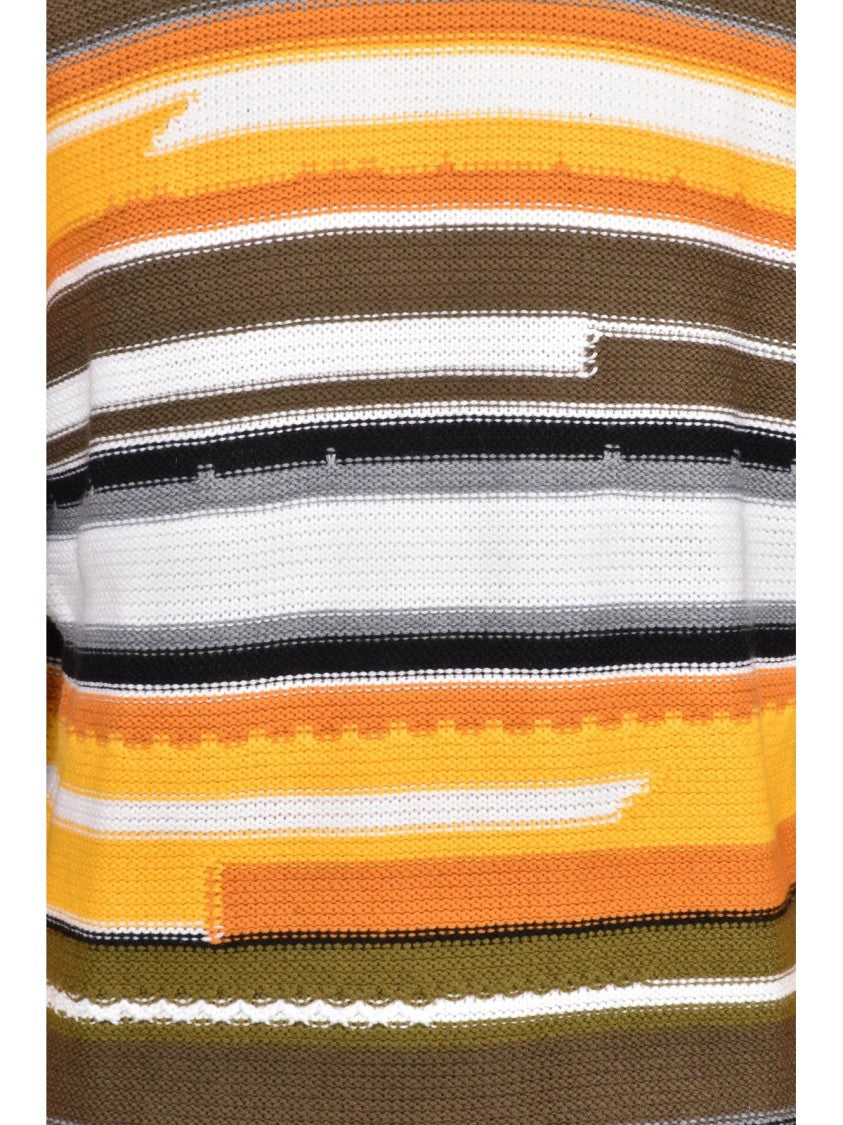 Kangra Crew Neck Sweater With Vibrant Mélange Stripes