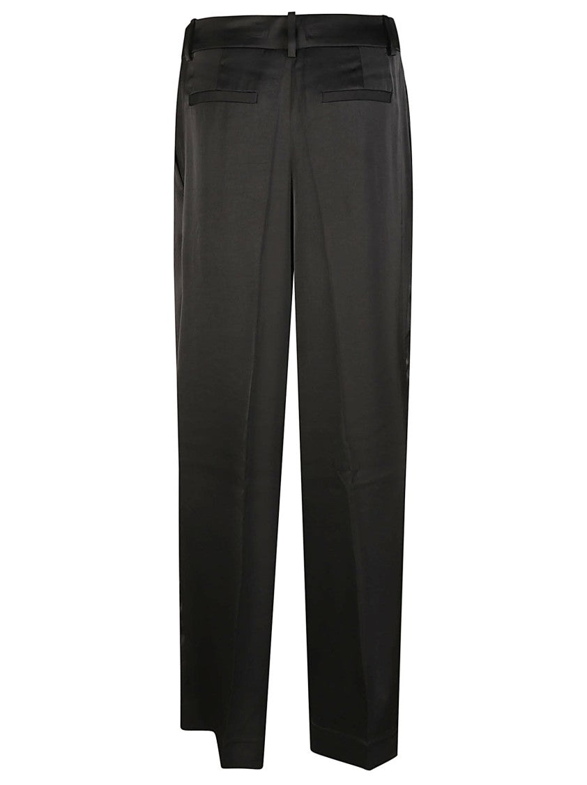 Michael Kors Satin High-Waisted Wide-Leg Pants