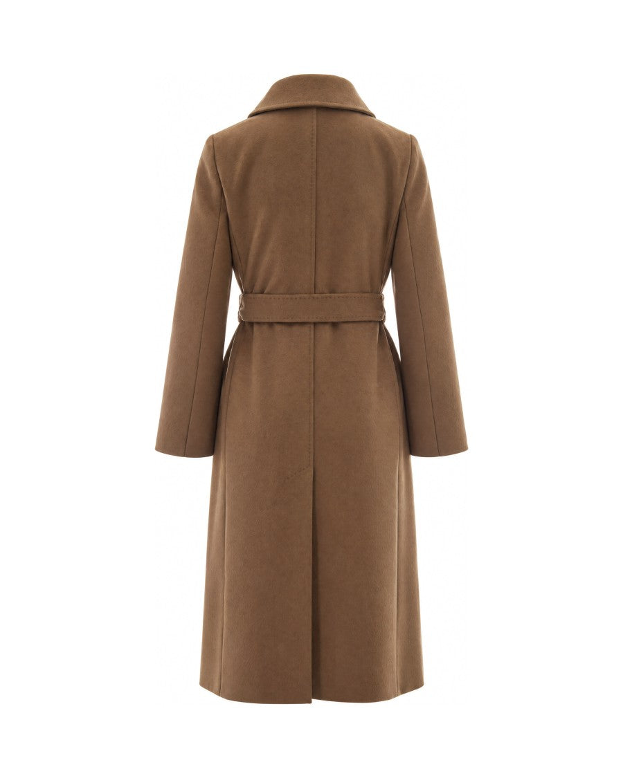 Max Mara Cuoio Bcollag Double-Collar Pure Wool Coat