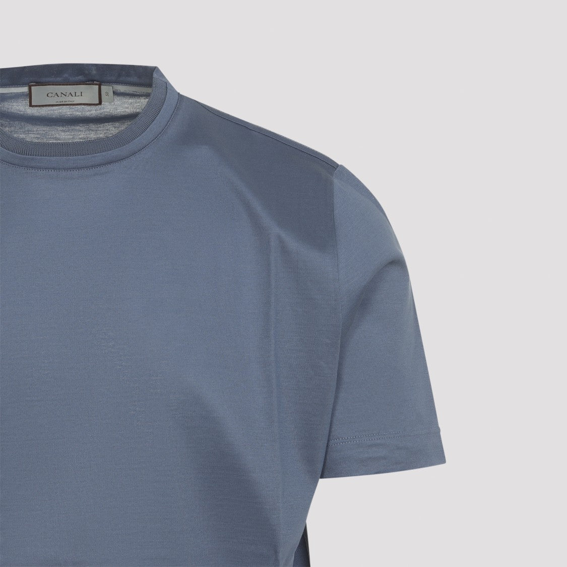 Canali Crew Neck T-Shirt With Subtle Stitching
