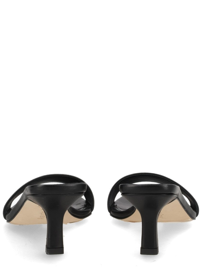 Aeydē Gilly Black Kitten Heel Sandals