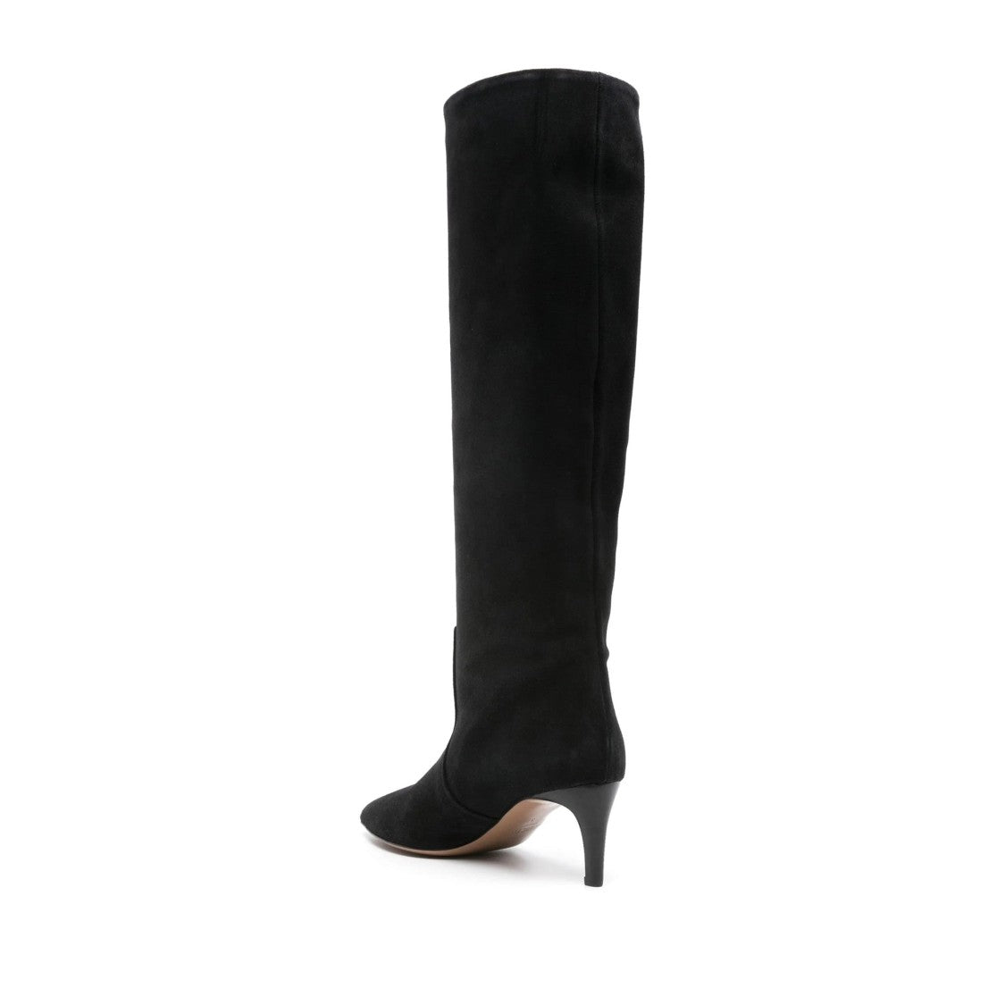 Paris Texas Black Calf Leather Tapered Heel Boots