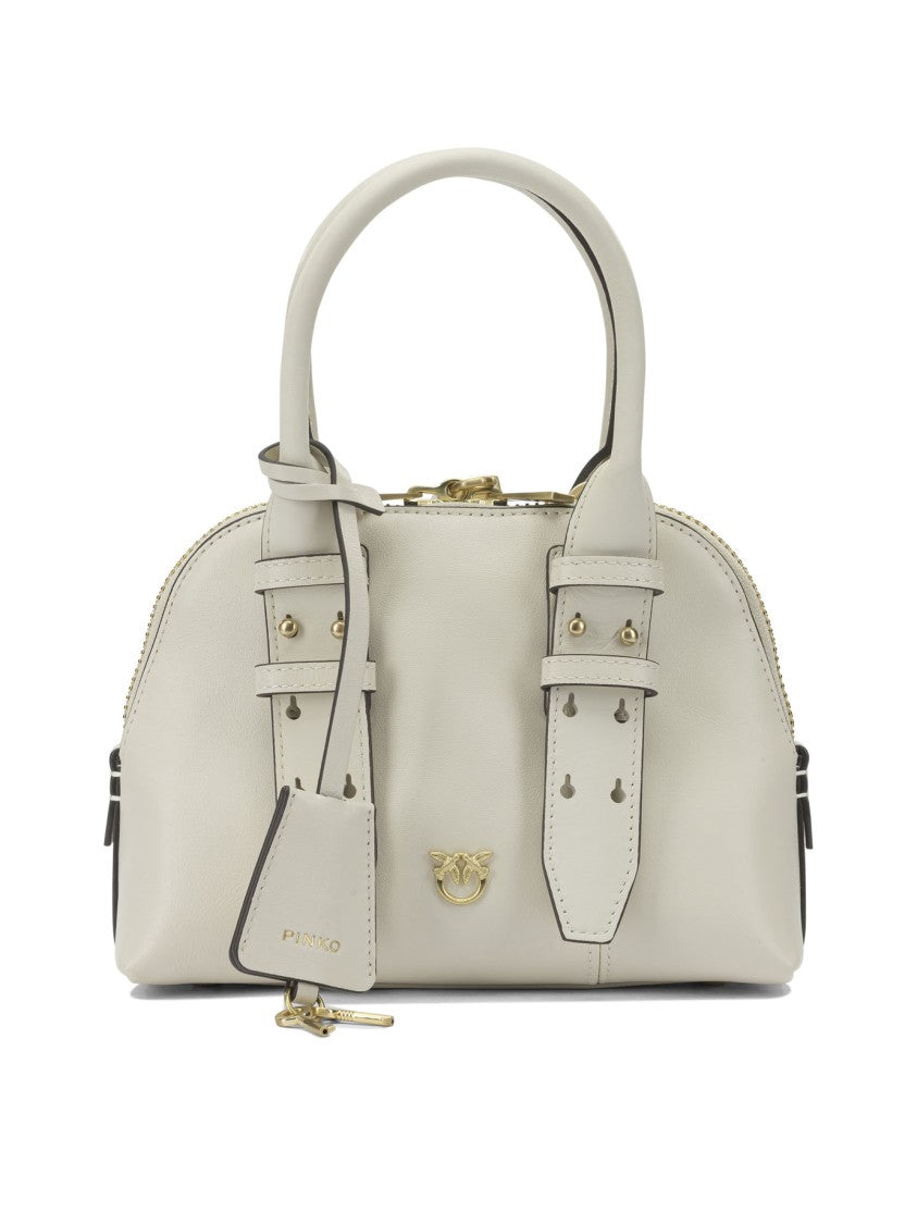 Pinko White Leather Handbag