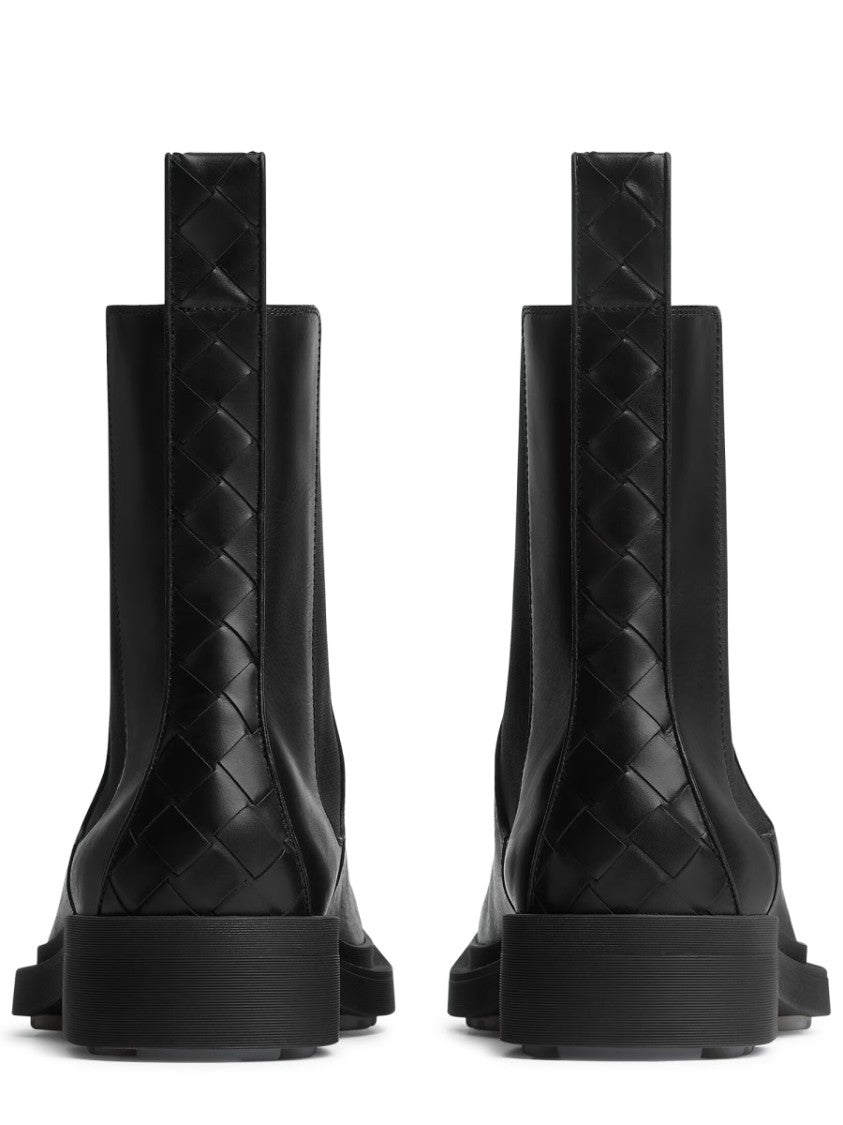 Bottega Veneta Ben Elastic Panel Calf Leather Chelsea Boots