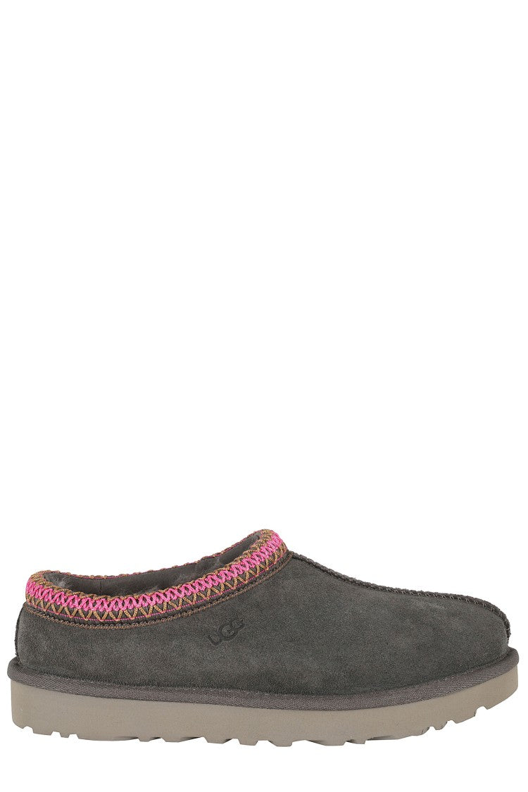 Ugg Dense Smoke W Tasman Ii Collar-Uggbraid Suede Mules