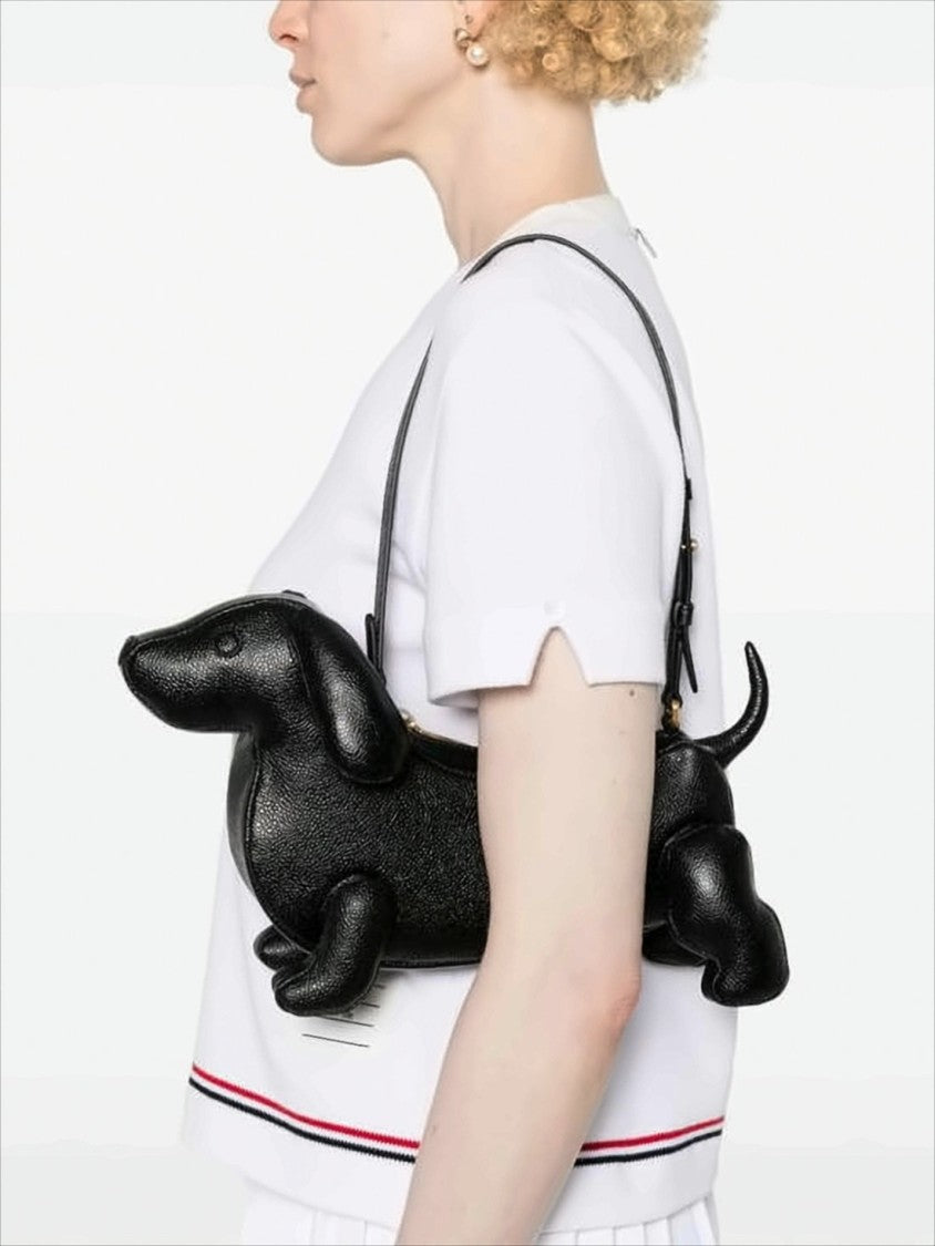 Thom Browne Cropped White Short-Sleeved Top With Striped Trim
