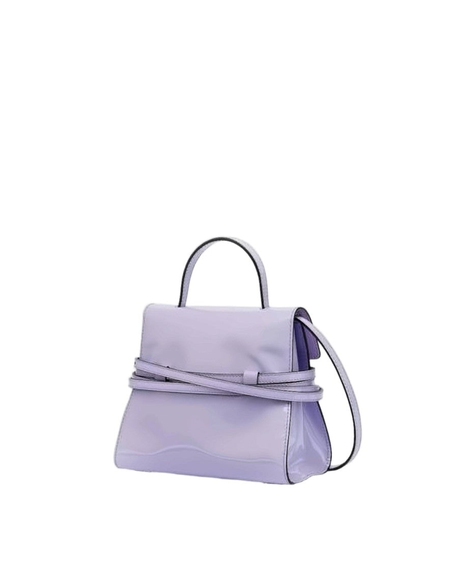 Moschino Structured Glossy Purple Moschino Tote Bag