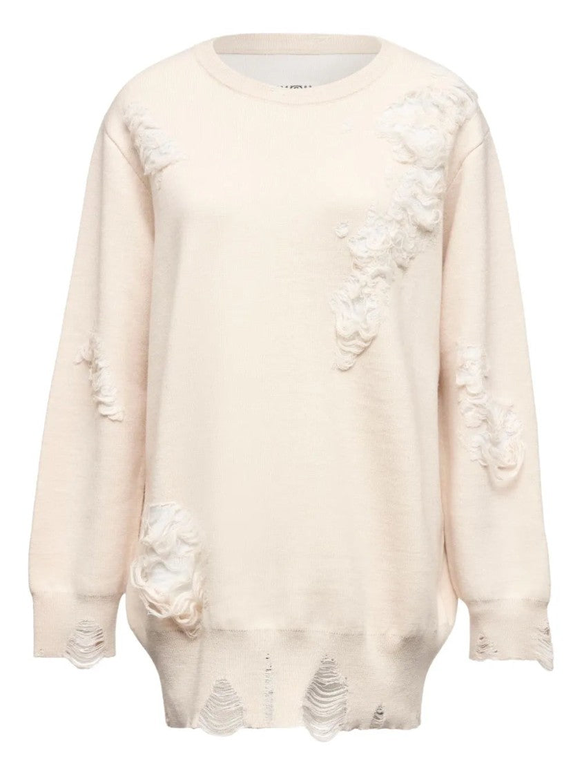 Mm6 By Maison Margiela Distressed Sweatshirt