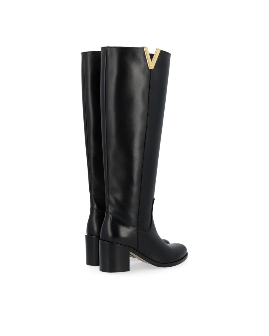 Via Roma 15 Santa Monica Tall Boots With Gold Detail