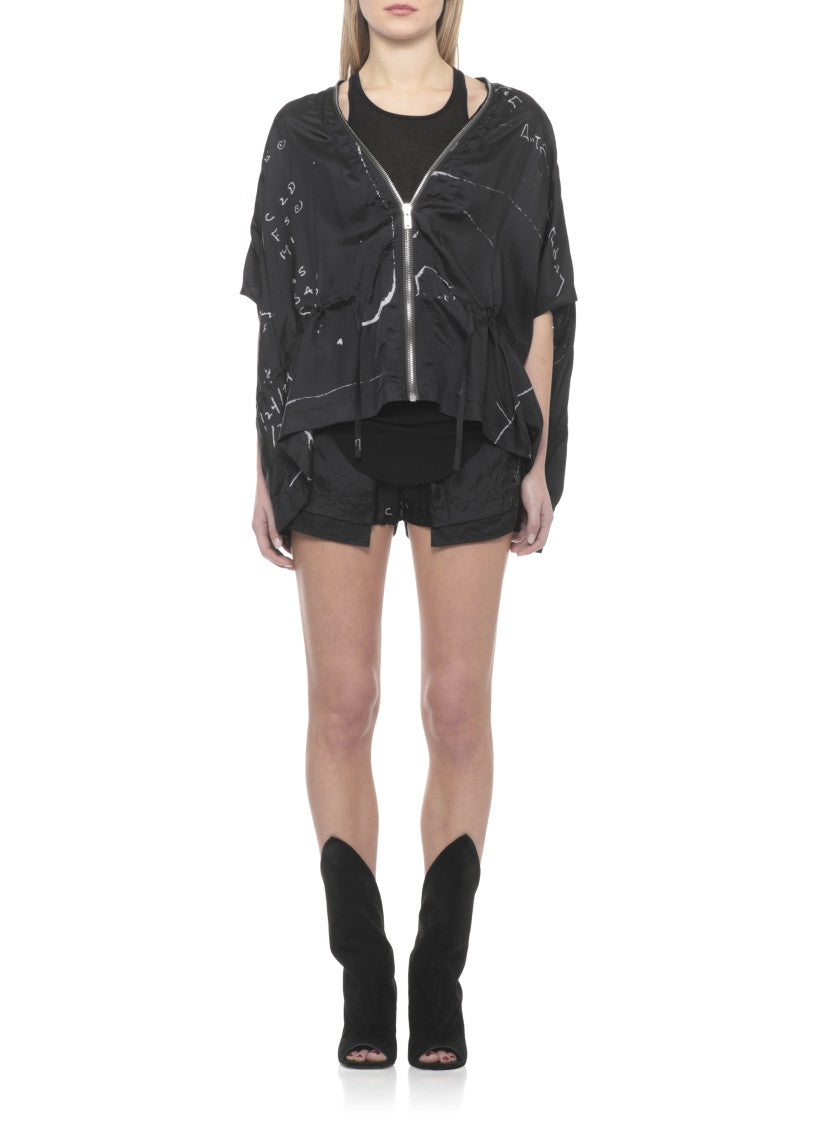 Rick Owens Black Fog Boxers Viscose Shorts