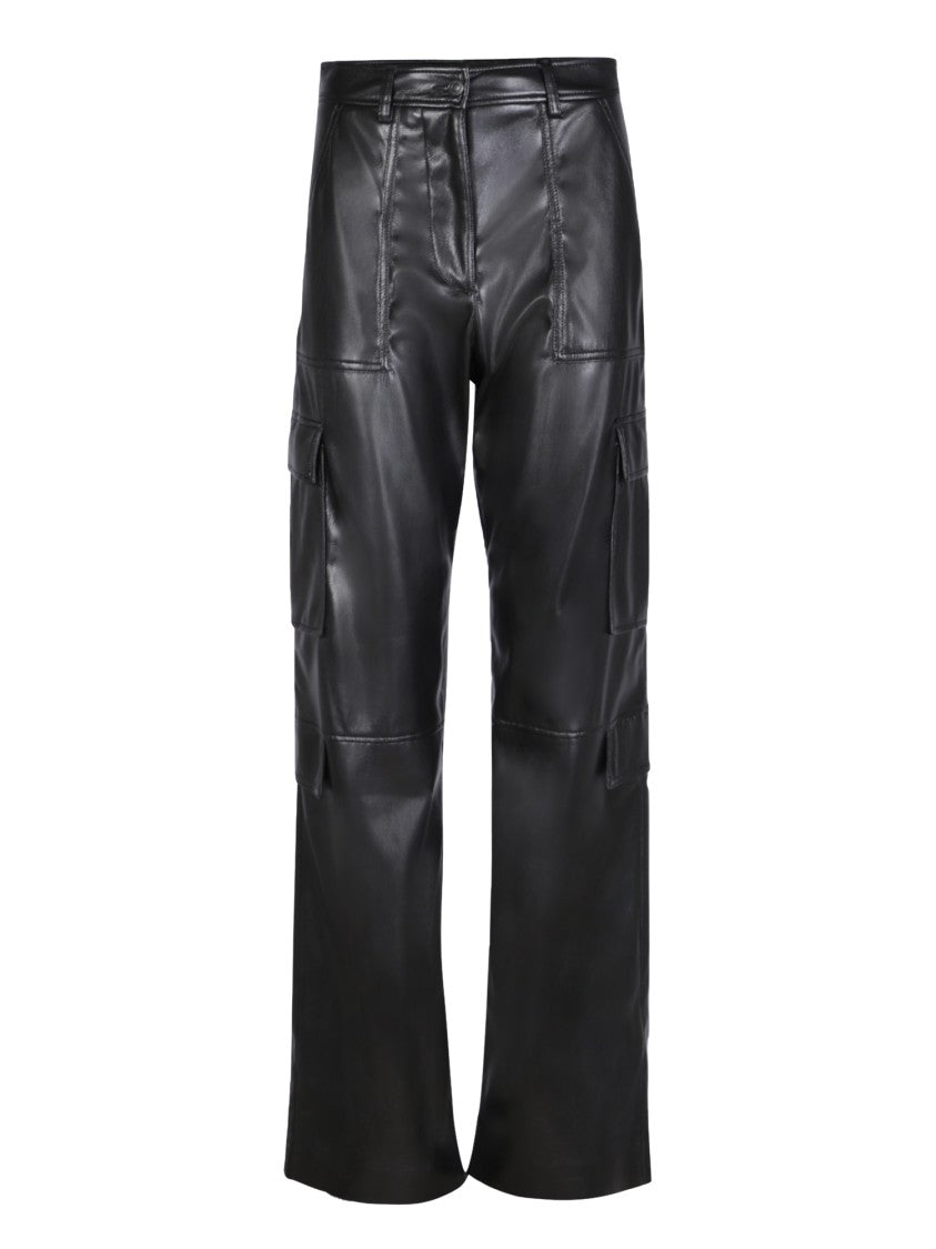 Msgm Black Cargo Trousers