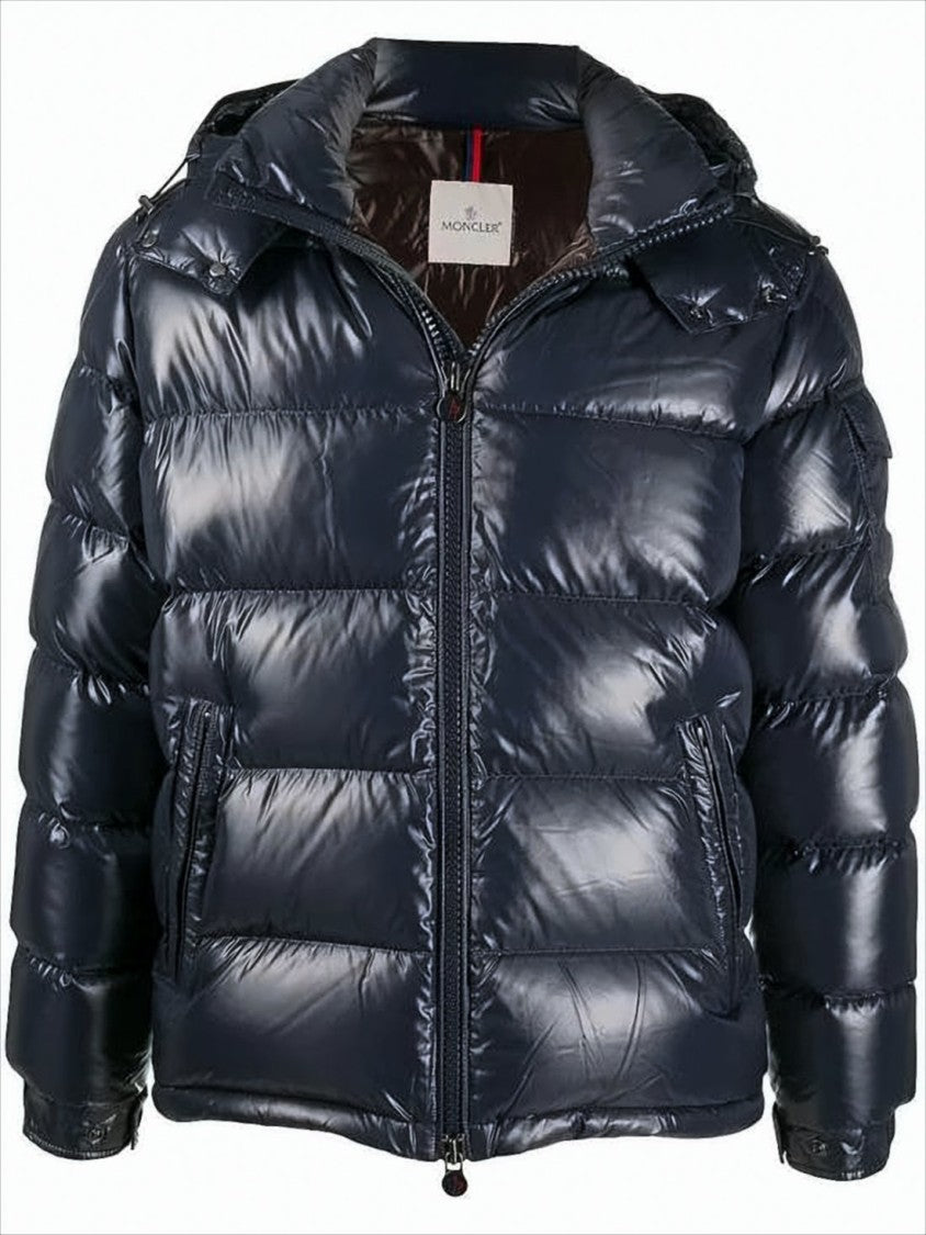 Moncler Padded Down Jacket With Logo Patch