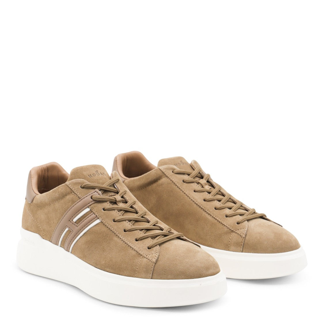 Hogan Brown Leather H580 Sneakers