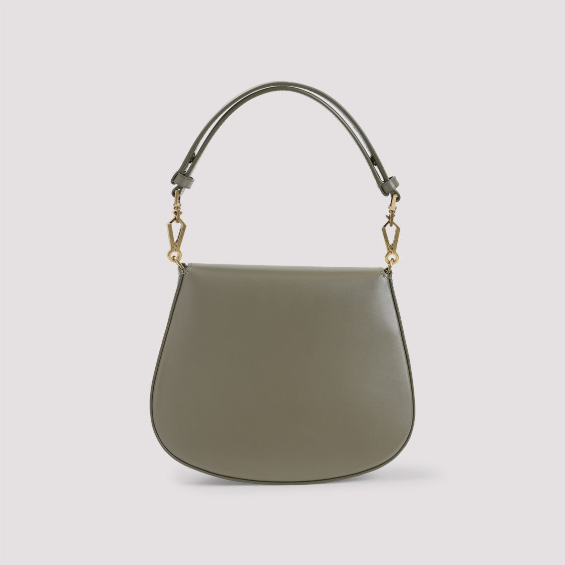 Saint Laurent Green Leather Shoulder Bag With Gold-Tone Hardware Emblem