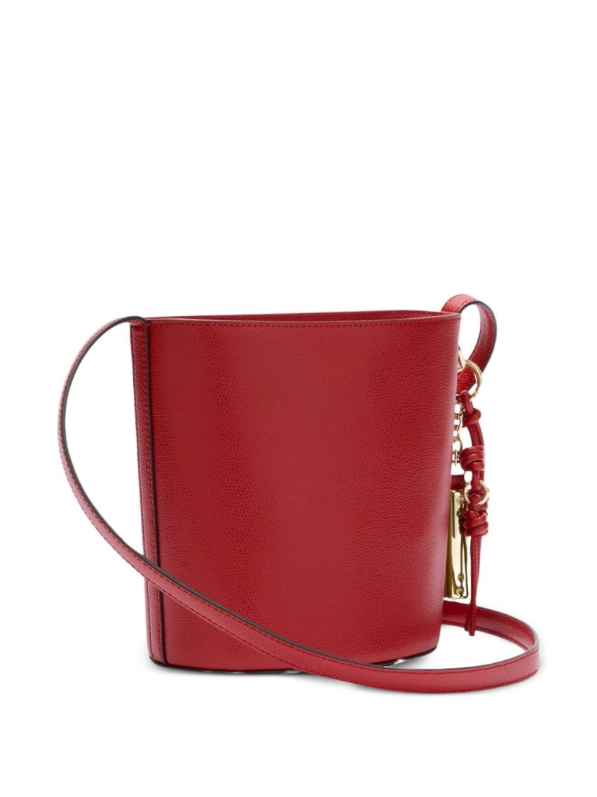 Furla Structured Red Leather Crossbody Bag