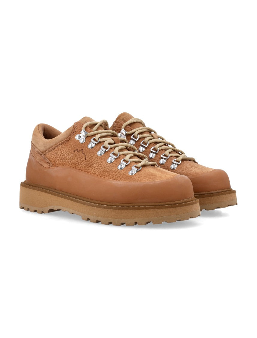 Diemme Cornaro Smooth Tan Leather Low-Top Shoes