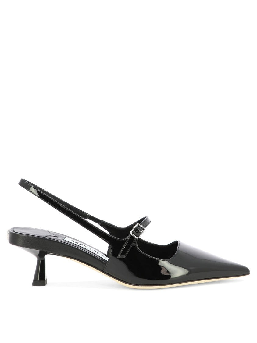 Jimmy Choo Slingback Heeled Shoes With Glossy Finish