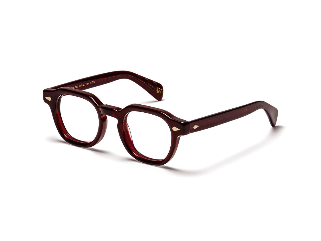 Moscot Burgundy Or-Dol-O Gold Square Eyeglasses