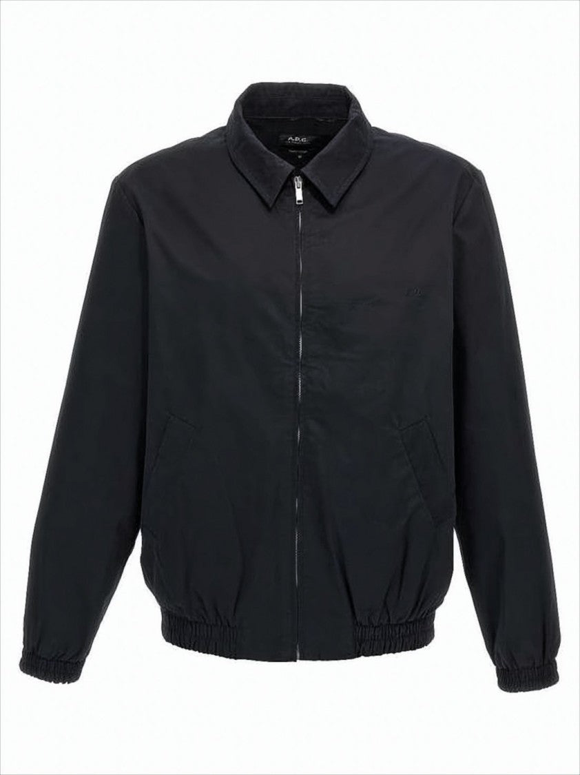 A.P.C. Black Cotton Jacket With Structured Silhouette