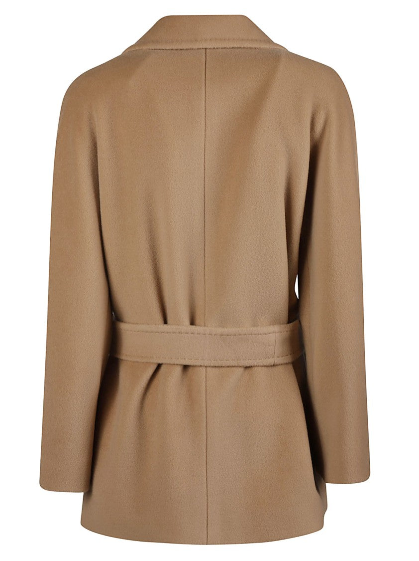 Tagliatore Denise Short Belted Virgin Wool Coat