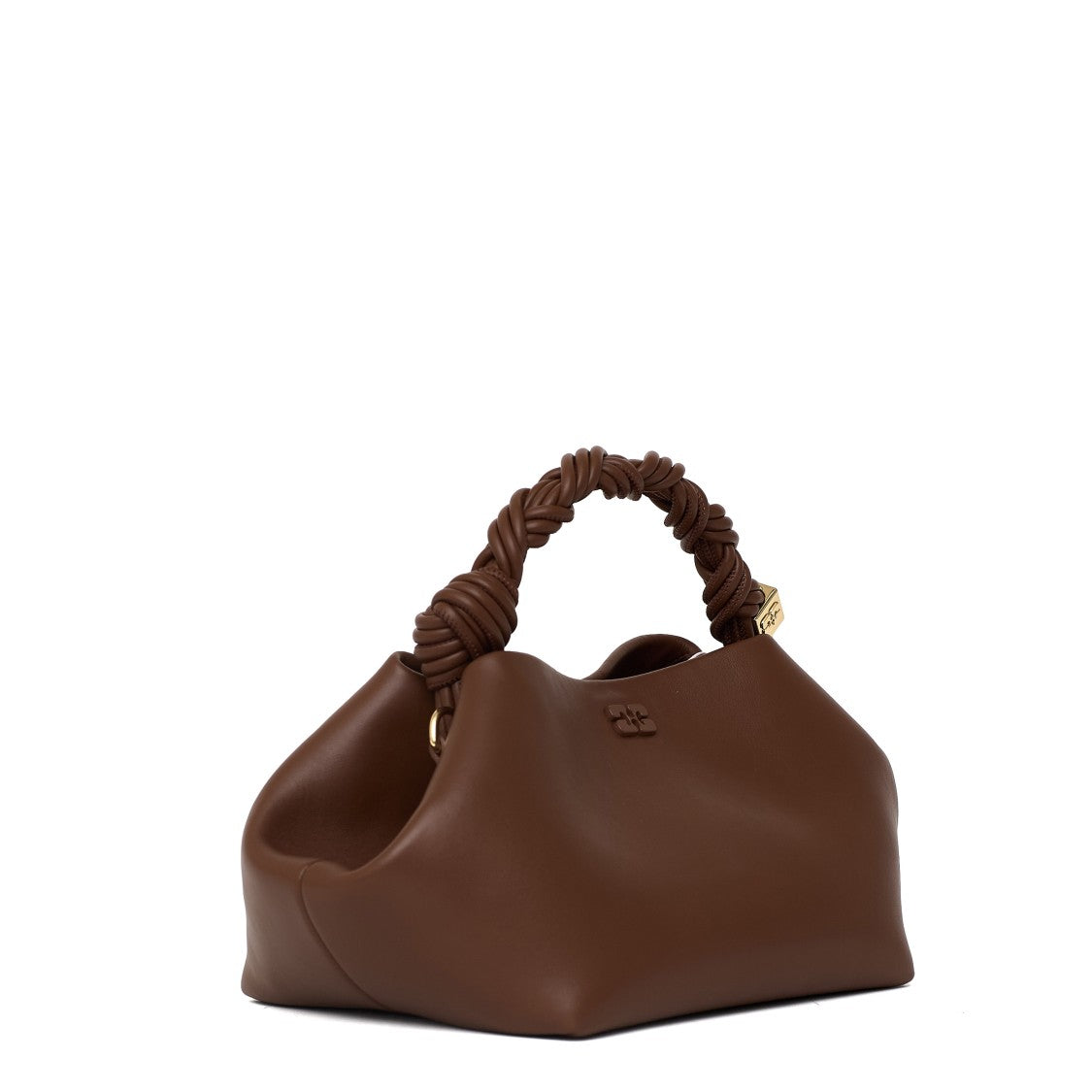 Ganni Small Braided Top Handle Leather Shoulder Bag
