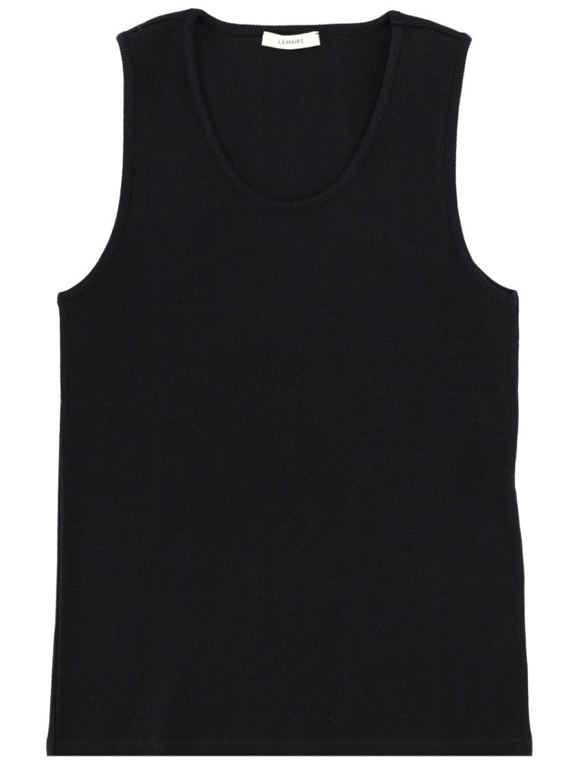 Lemaire Scoop Neckline Smooth Stretch Cotton-Blend Tank Top