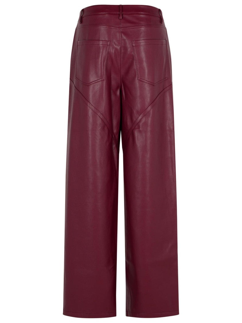Rotate Burgundy Polyester Pants