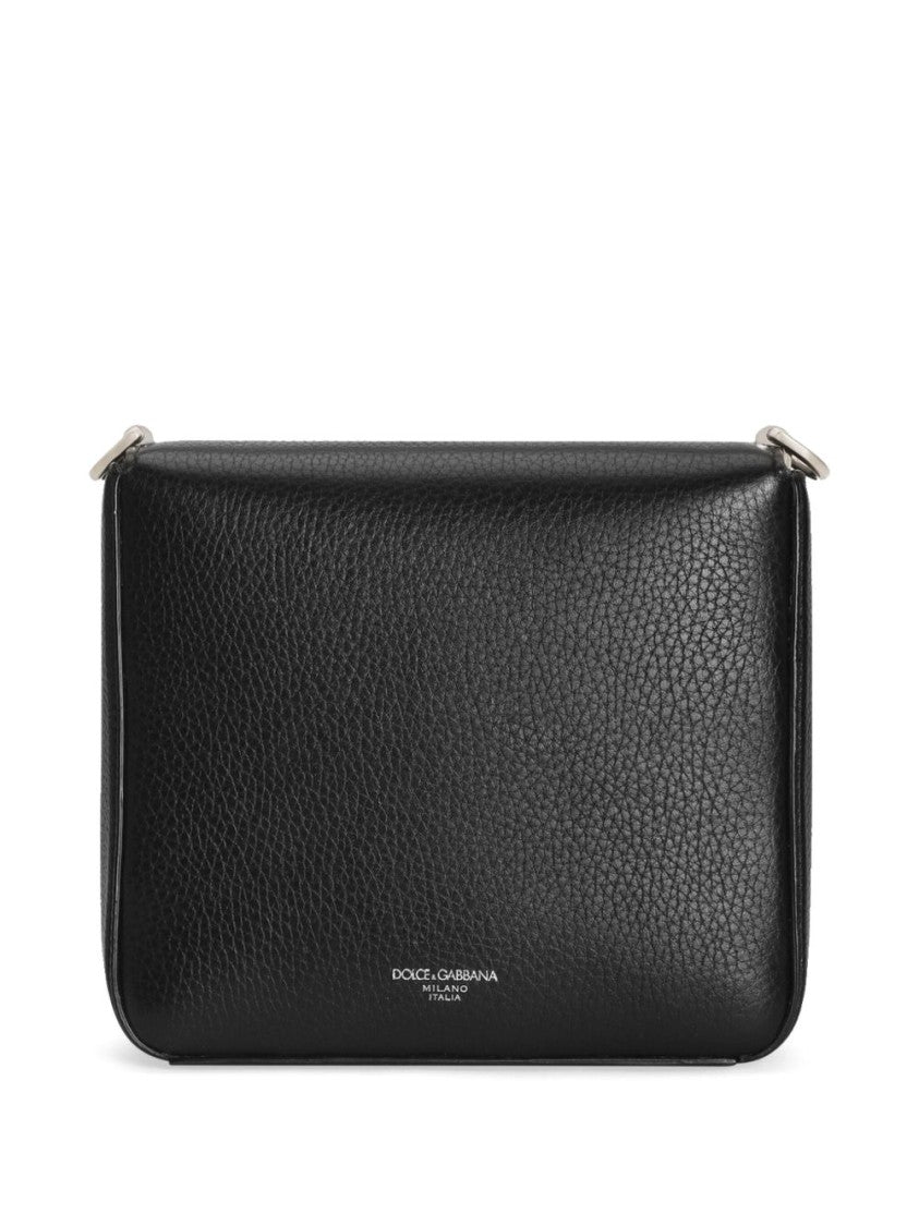 Dolce & Gabbana Structured Black Bag With Twist-Lock Fastening