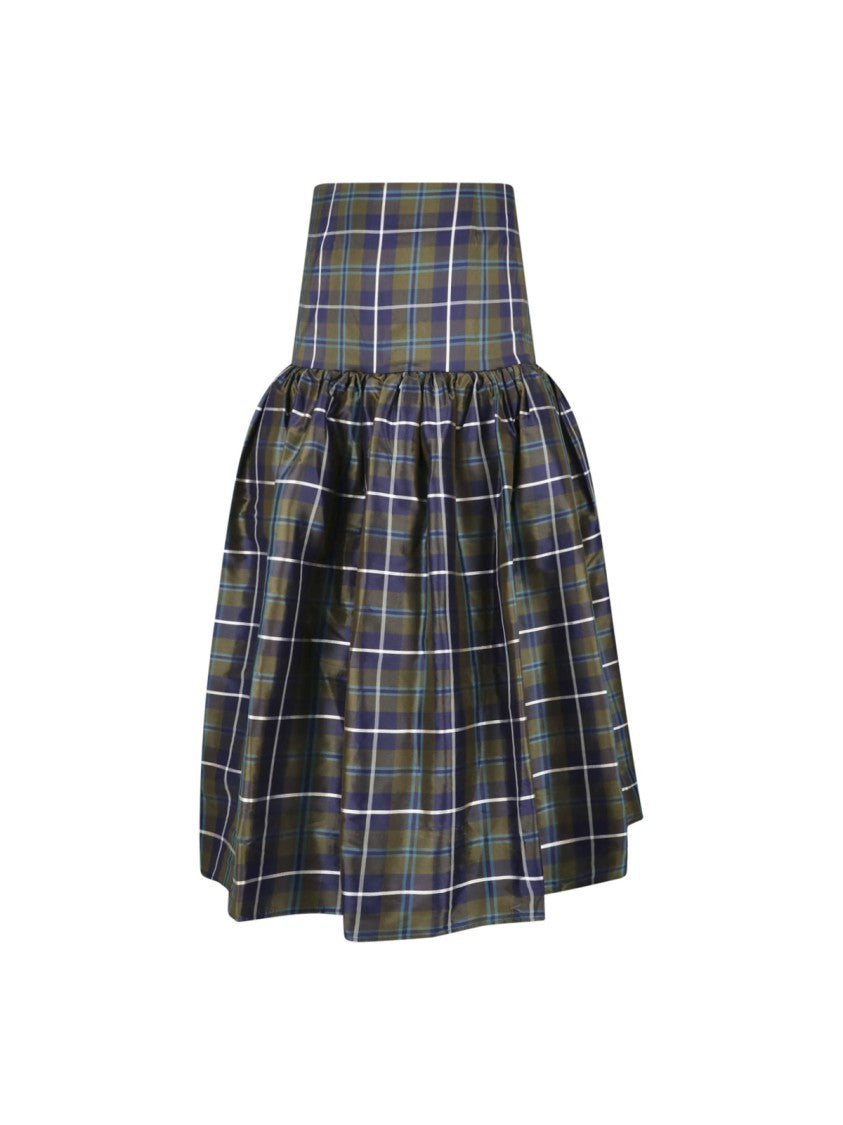 Paloma Wool High-Waisted Plaid Skirt With Voluminous Silhouette
