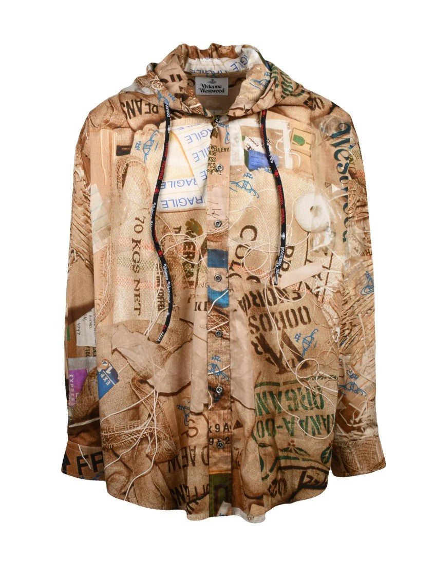 Vivienne Westwood Beige Cotton Hooded Shirt