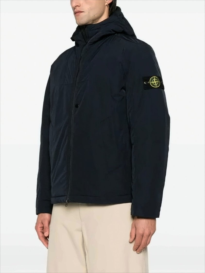 Stone Island Padded Hooded Jacket With Minimalist Design