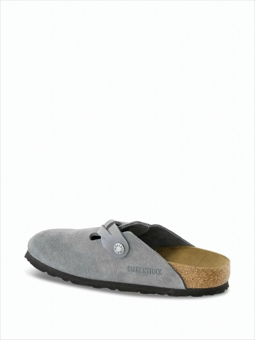 Birkenstock Suede Mule Slipper With Adjustable Leather Strap