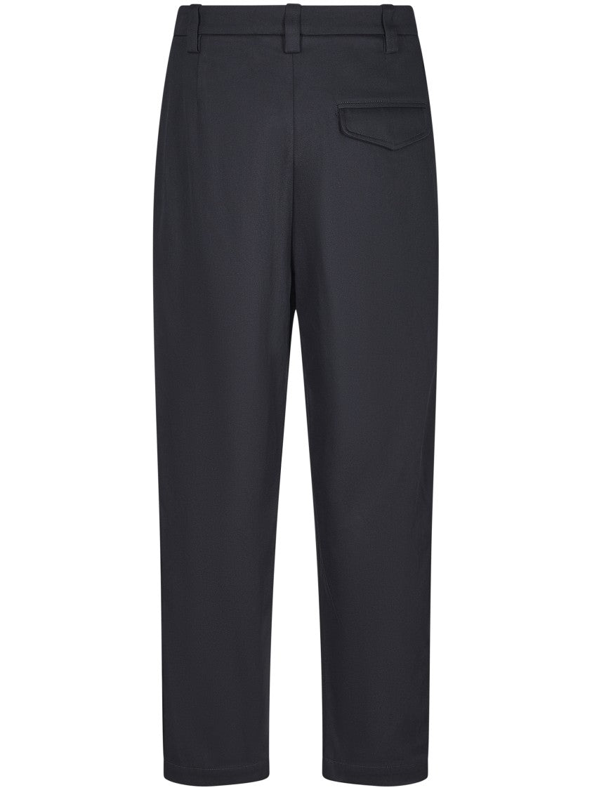 A.P.C. Tailored Black Trousers With Pleated Front And Relaxed Fit