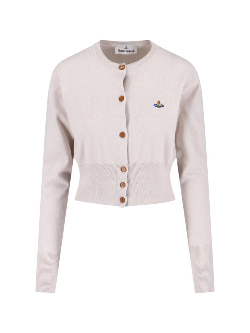 Vivienne Westwood "Bea" Cropped Cardigan Cream