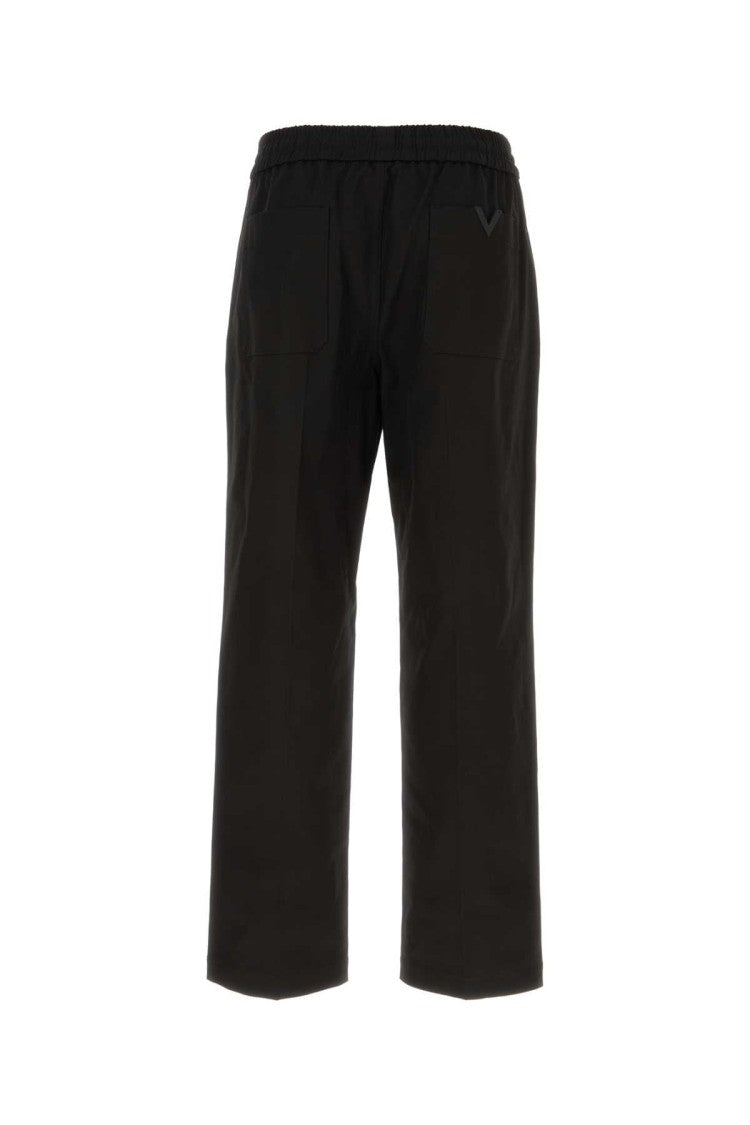 Valentino Garavani Black Stretch Cotton Pant