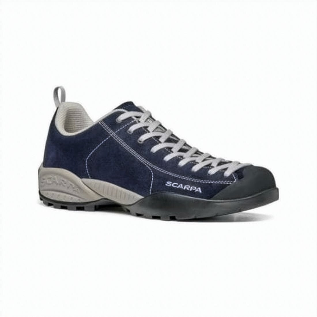 Scarpa Navy Suede Low-Profile Sneakers With Rubber Outsole