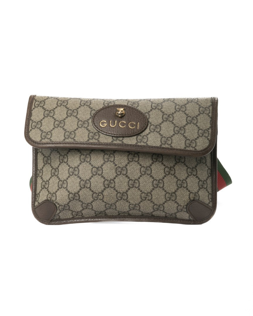 Gucci Brown Small Gg Supreme Canvas Belt Bag