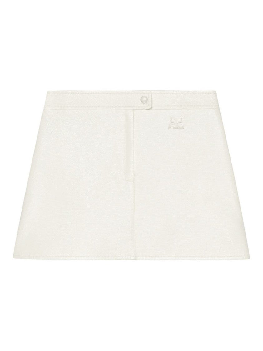 Courrèges A-Line Skirt With Embossed Logo Detail