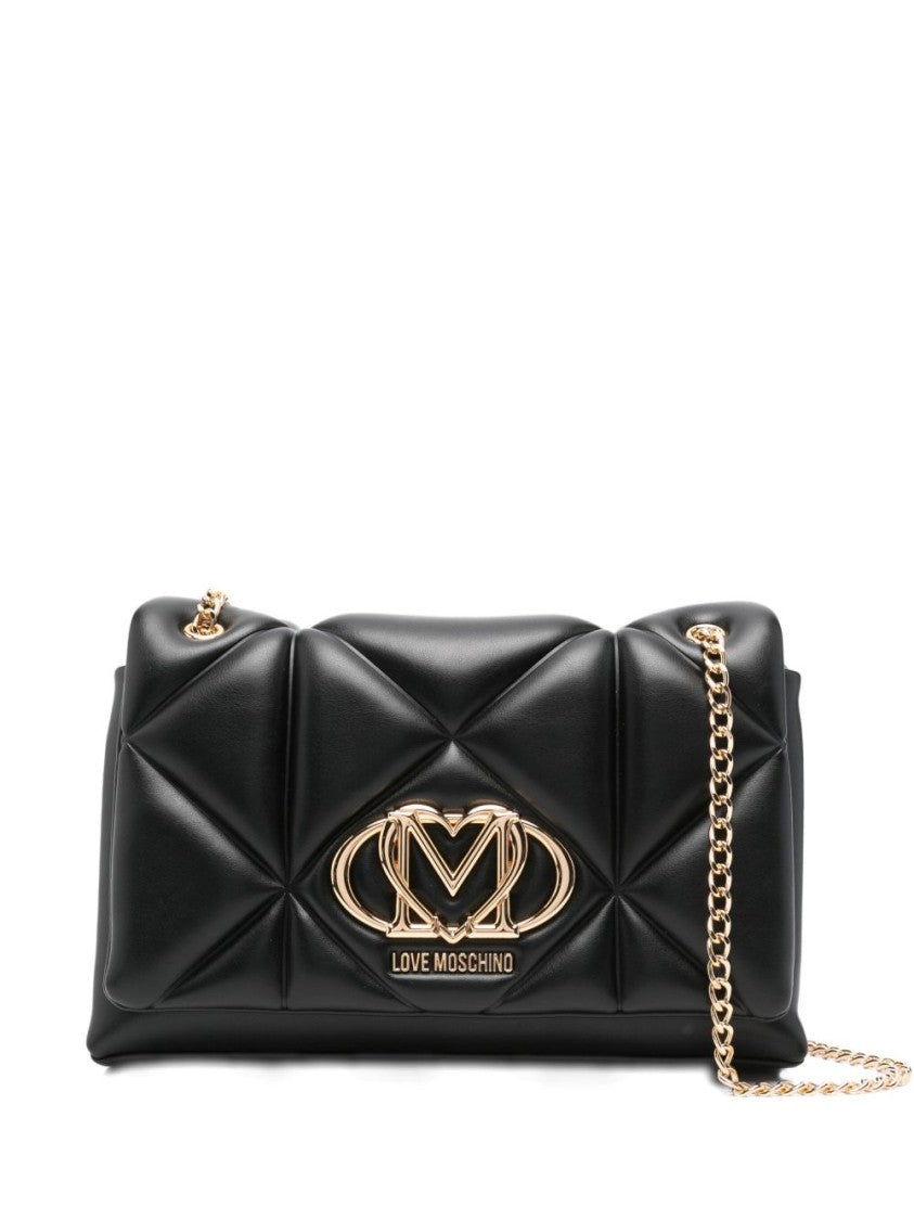 Love Moschino Quilted Shoulder Bag With Gold-Tone Logo